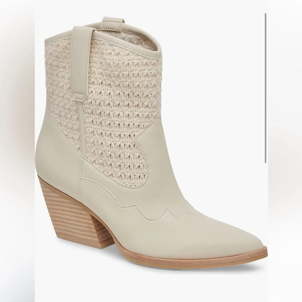 Dolce Vita Lagos Cream Western Bootie 6.5 - Picture 2 of 14
